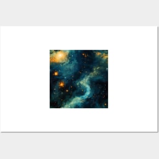 Van Gogh Starry Night Outer Space Pattern 21 Posters and Art